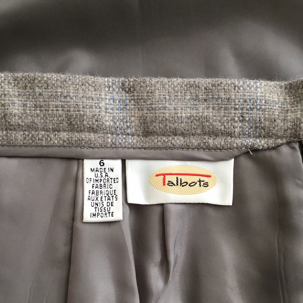 Talbots Pencil Skirt Wool Cashmere Gray Size 6 - Picture 6 of 6
